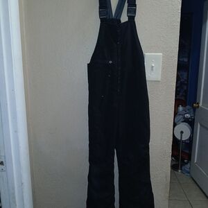 Kids Black Bodysuit Overalls